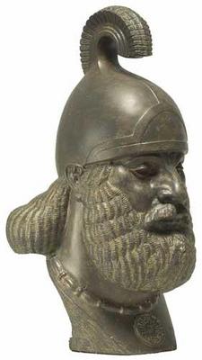Assyrian Soldier Bust Replica - Click Image to Close